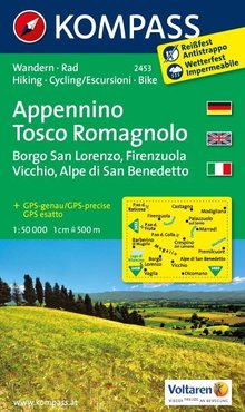 KOMPASS Wanderkarte Appennino Tosco Romagnolo - Borgo San Lorenzo - Firenzuola - Vicchio - Alpe di San Benedetto, MAIRDUMONT: KOMPASS-Wanderkarten