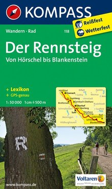 KOMPASS Wanderkarte Der Rennsteig - Von Hörschel bis Blankenstein, MAIRDUMONT: KOMPASS-Wanderkarten