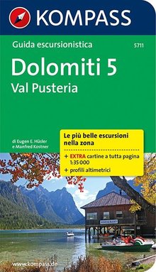 KOMPASS Wanderführer Dolomiti 5, Val Pusteria, italienische Ausgabe, MAIRDUMONT: KOMPASS-Wanderführer