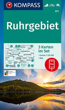 KV WK 821 Ruhrgebiet (3-K-Set), KOMPASS-Wanderkarten
