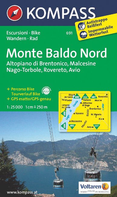 MAIRDUMONT KOMPASS Wanderkarte Monte Baldo Nord